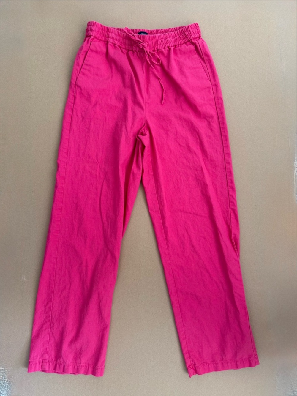J. Crew pink linen cotton blend pants size 0 EUC - Picture 1 of 8